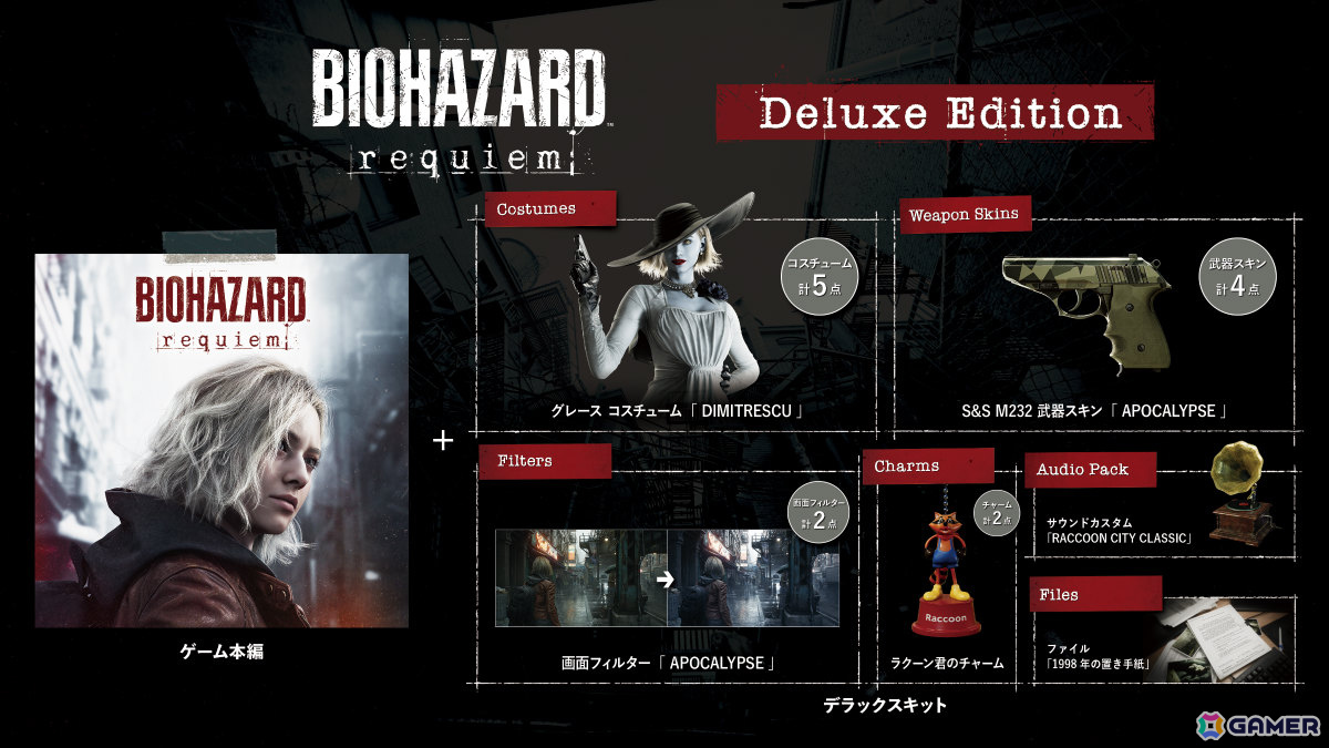 バイオハザード レクイエム」予約受付が開始！DLC入りのデラックス