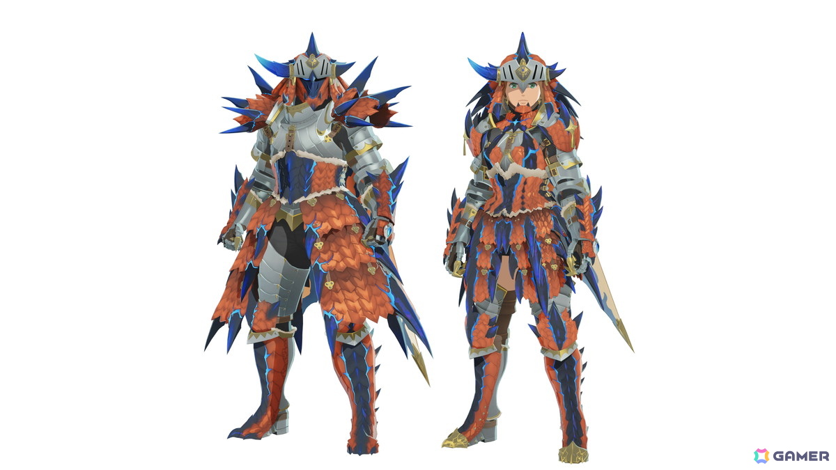 主人公の重ね着：蒼鱗レウス装備