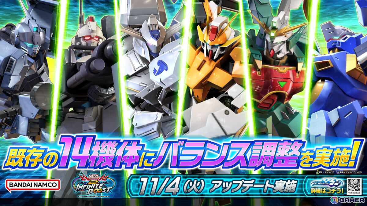 「機動戦士ガンダム EXVS.2 IB」バランス調整や「ガンダム」の機体モデルリファインが11月4日に実施！の画像1