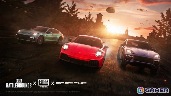 「PUBG」「PUBG MOBILE」でポルシェとのコラボが11月5日より順次開催！コラボ車両スキンやアイテムを手に入れようの画像1