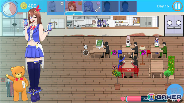 ホロライブのカフェ経営シミュレーション「HoloCafe」Steamページが公開！ときのそらさんら17名のタレントを雇って最高のカフェを目指そうの画像3