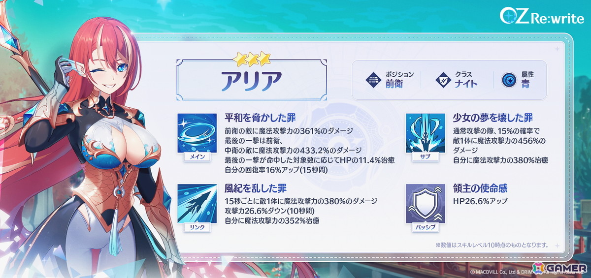 「OZ Re:write」に「共同創造プロモーション」出身キャラクターの乙姫(CV:大空直美)が実装!の画像