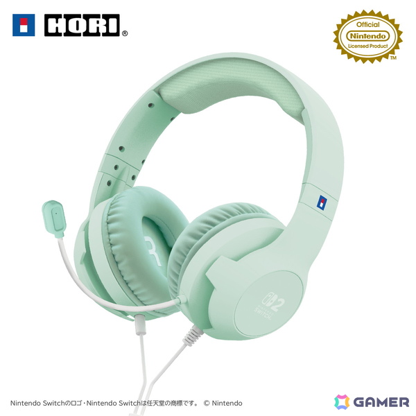 任天堂の正式ライセンス商品「ホリゲーミングヘッドセット スタンダード for Nintendo Switch 2」がパステルカラー3色とブラックの計4色で2025年冬に発売！の画像