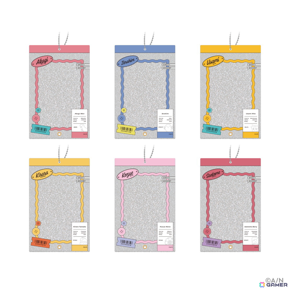 にじさんじより「GRAY×ACCENT」グッズが11月6日18時から販売開始