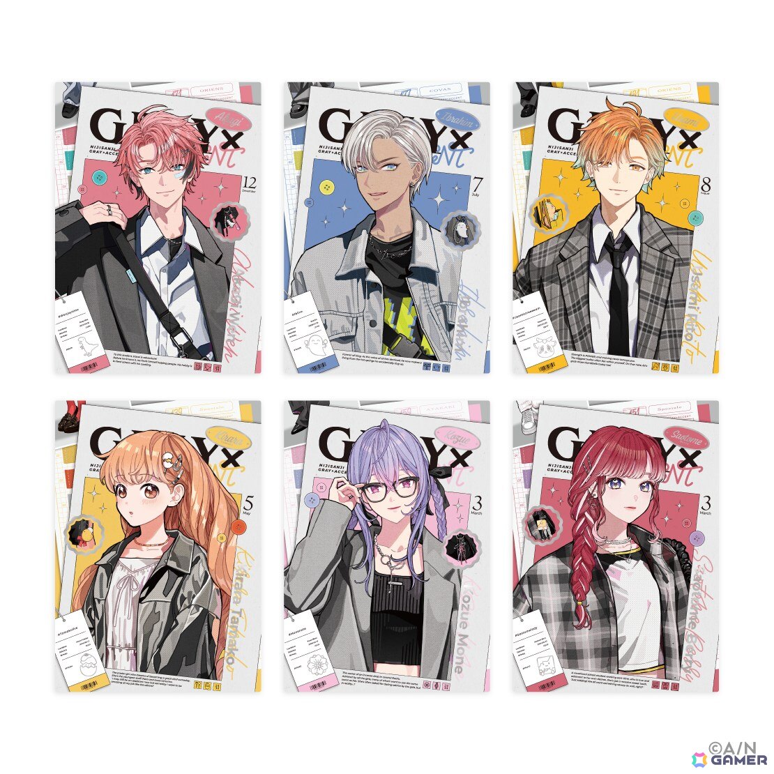 にじさんじより「GRAY×ACCENT」グッズが11月6日18時から販売開始