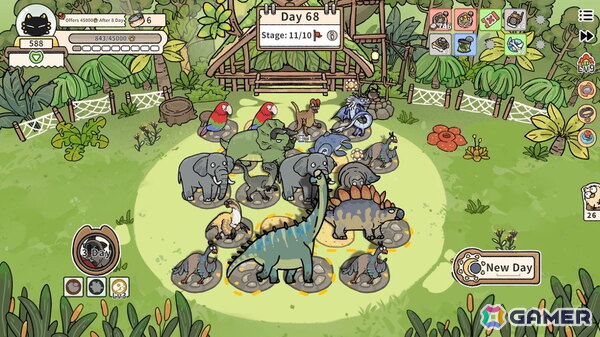 「Cat God Ranch」のPS5/Xbox版が11月20日に配信!猫神様にお供え物を献上するため動物を組み合わせて牧場を経営するローグライク農場シムの画像