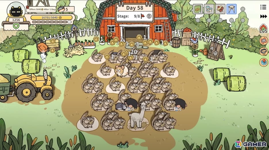 「Cat God Ranch」のPS5/Xbox版が11月20日に配信！猫神様にお供え物を献上するため動物を組み合わせて牧場を経営するローグライク農場シムの画像3