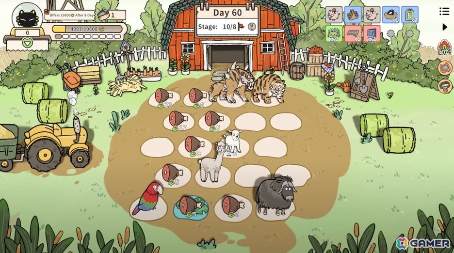 「Cat God Ranch」のPS5/Xbox版が11月20日に配信！猫神様にお供え物を献上するため動物を組み合わせて牧場を経営するローグライク農場シムの画像5