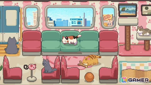 PCデスクトップにネコでいっぱいの電車を走らせる癒し系放置ゲーム「ネコの車掌さん」が2026年にリリース！の画像