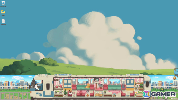 PCデスクトップにネコでいっぱいの電車を走らせる癒し系放置ゲーム「ネコの車掌さん」が2026年にリリース！の画像