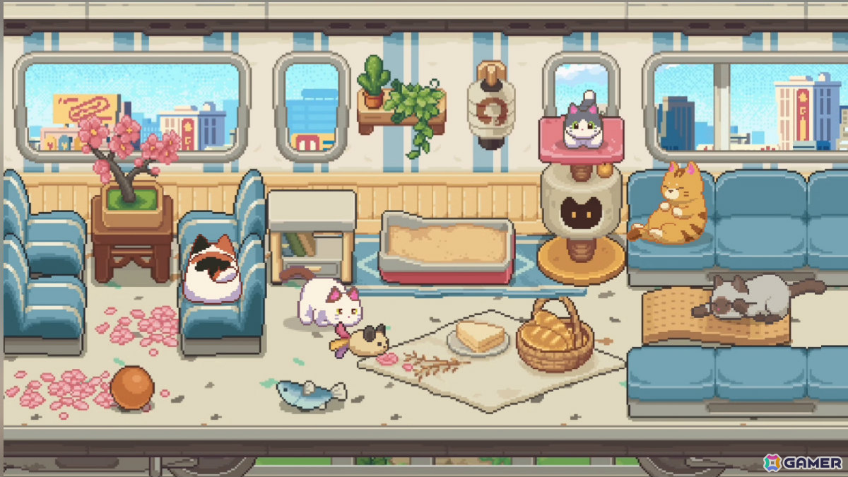 PCデスクトップにネコでいっぱいの電車を走らせる癒し系放置ゲーム「ネコの車掌さん」が2026年にリリース！の画像4