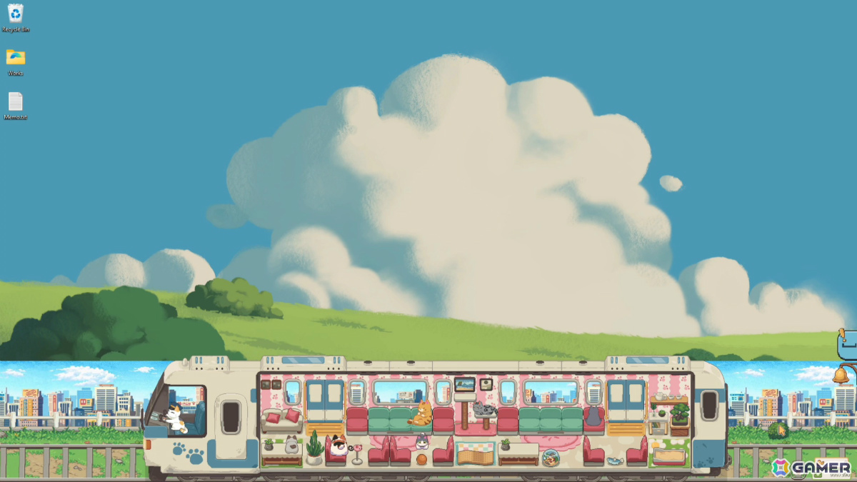 PCデスクトップにネコでいっぱいの電車を走らせる癒し系放置ゲーム「ネコの車掌さん」が2026年にリリース！の画像8