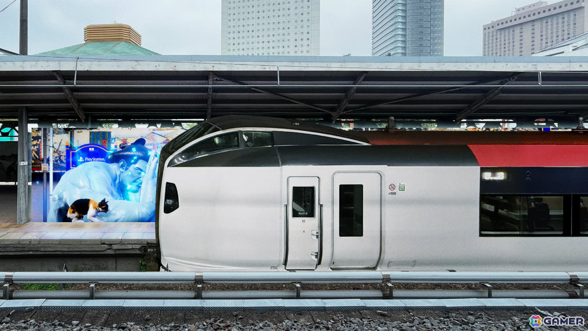 両国駅3番線ホームの巨大モニターに魔人力士が出現！屋外広告「PlayStation 5『魔人力士、降臨。』at 両国駅」が展開の画像