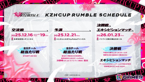 にじさんじ所属・葛葉さん主催の「スト6」大会「KZHCUP RUMBLE in STREET FIGHTER 6」が開催決定！決勝戦/エキシビションマッチはKZHCUP初のリアルイベントにの画像2