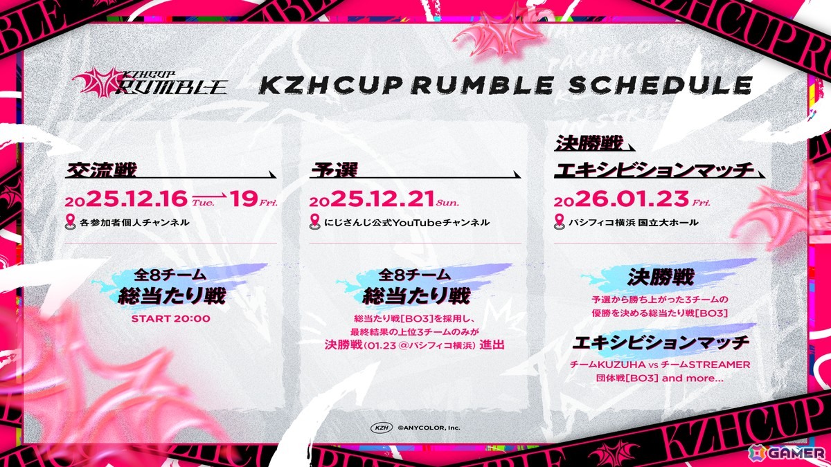 にじさんじ所属・葛葉さん主催の「スト6」大会「KZHCUP RUMBLE in STREET FIGHTER 6」が開催決定！決勝戦/エキシビションマッチはKZHCUP初のリアルイベントにの画像