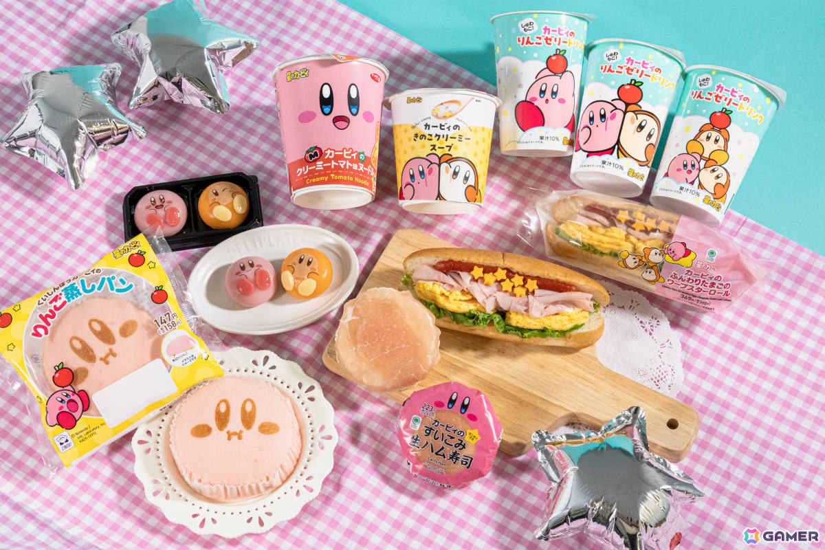 「カービィたちの超まんぞくフェス」がファミマで開催!カービィフェイスのりんご蒸しパンやワープスターをイメージしたサンドイッチなどがラインナップの画像