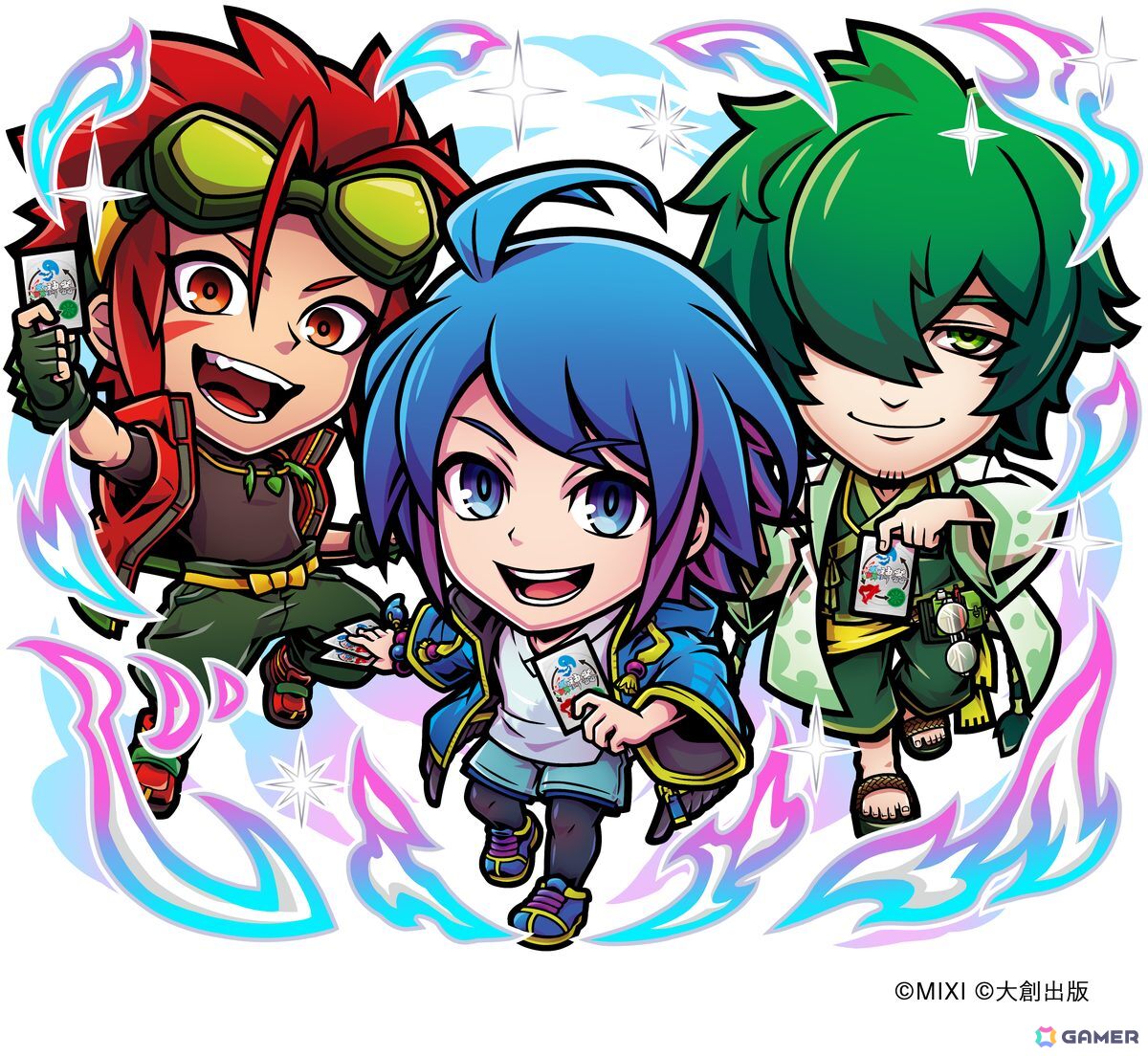 「コトダマン」でDAISO発のトレーディングカードゲーム「蟲神器」とのコラボが開催!ログインで「★6神器の蟲主・夏音&蓮司&天牛」がもらえるの画像