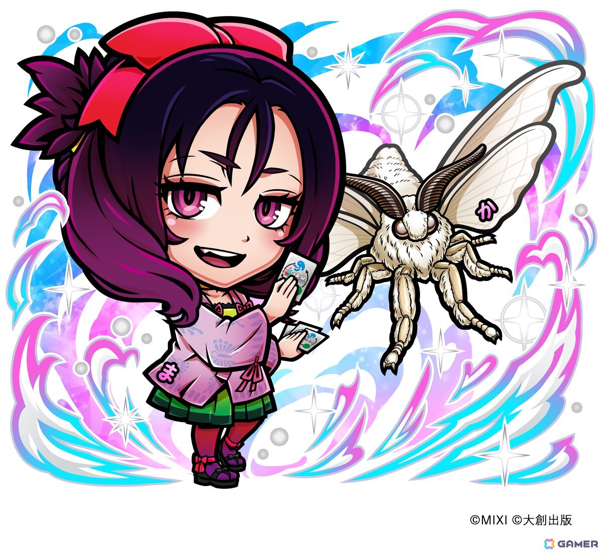 「コトダマン」でDAISO発のトレーディングカードゲーム「蟲神器」とのコラボが開催!ログインで「★6神器の蟲主・夏音&蓮司&天牛」がもらえるの画像