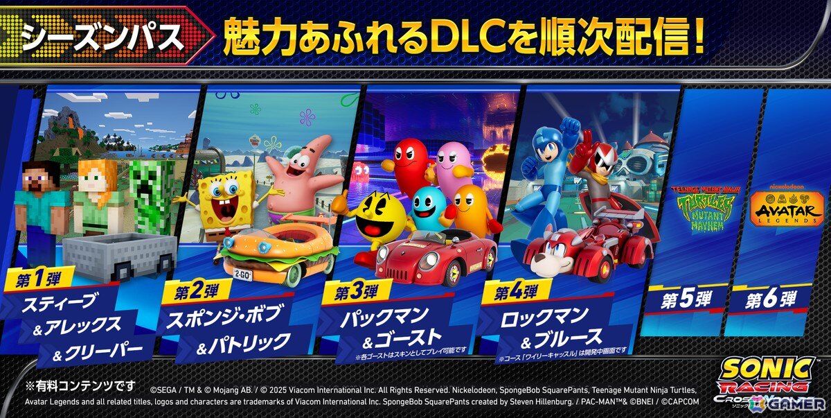 「ソニックレーシング クロスワールド」無料アップデートで「ナイツ」や「アイアイ」たちが新コラボレーサーとして参戦決定！の画像