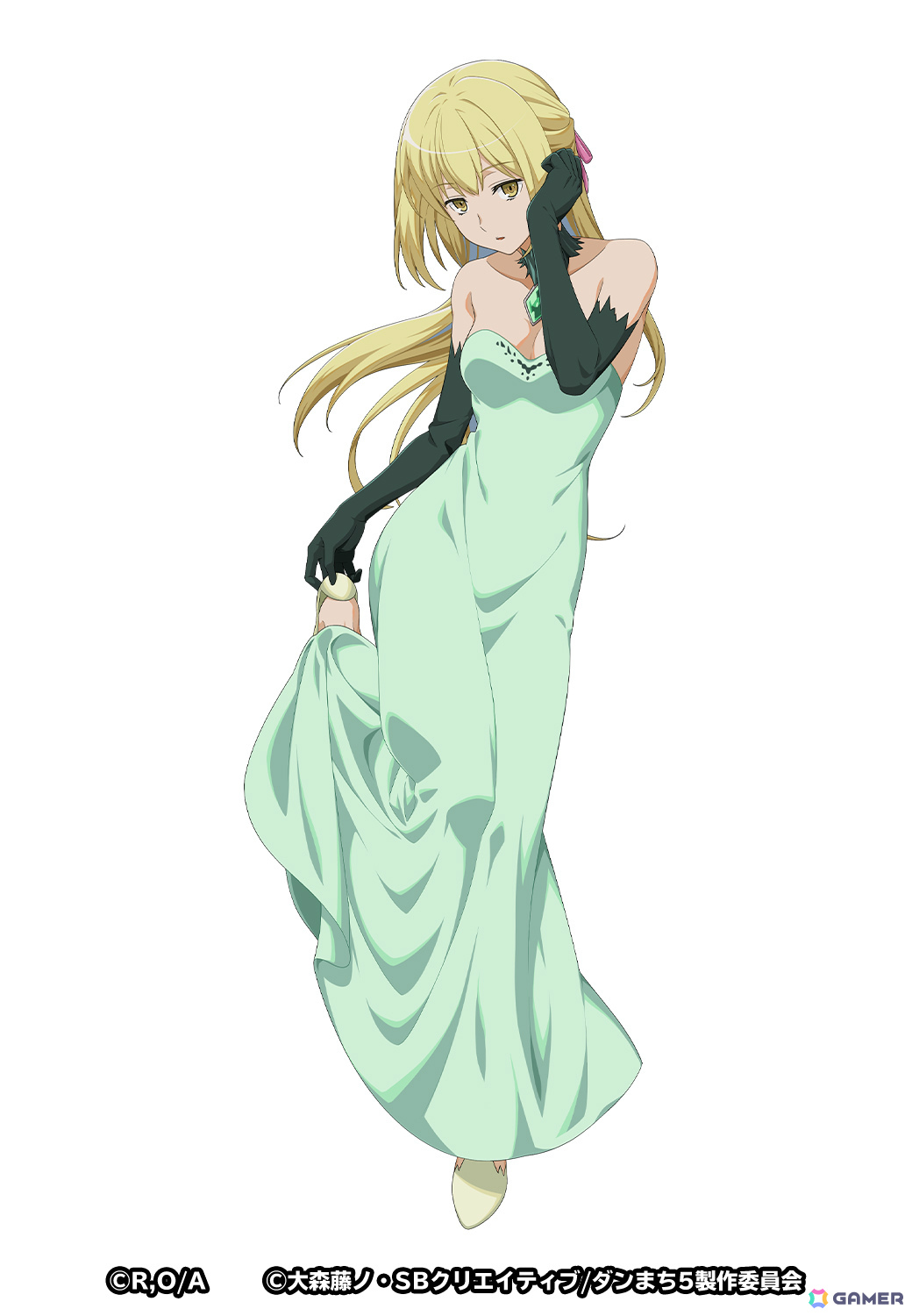 「ありふれた職業で世界最強 リベリオンソウル」アニメ「ダンまちV」とのコラボが開催！ドレスをまとったリュー、アイズなどのイラストも公開の画像