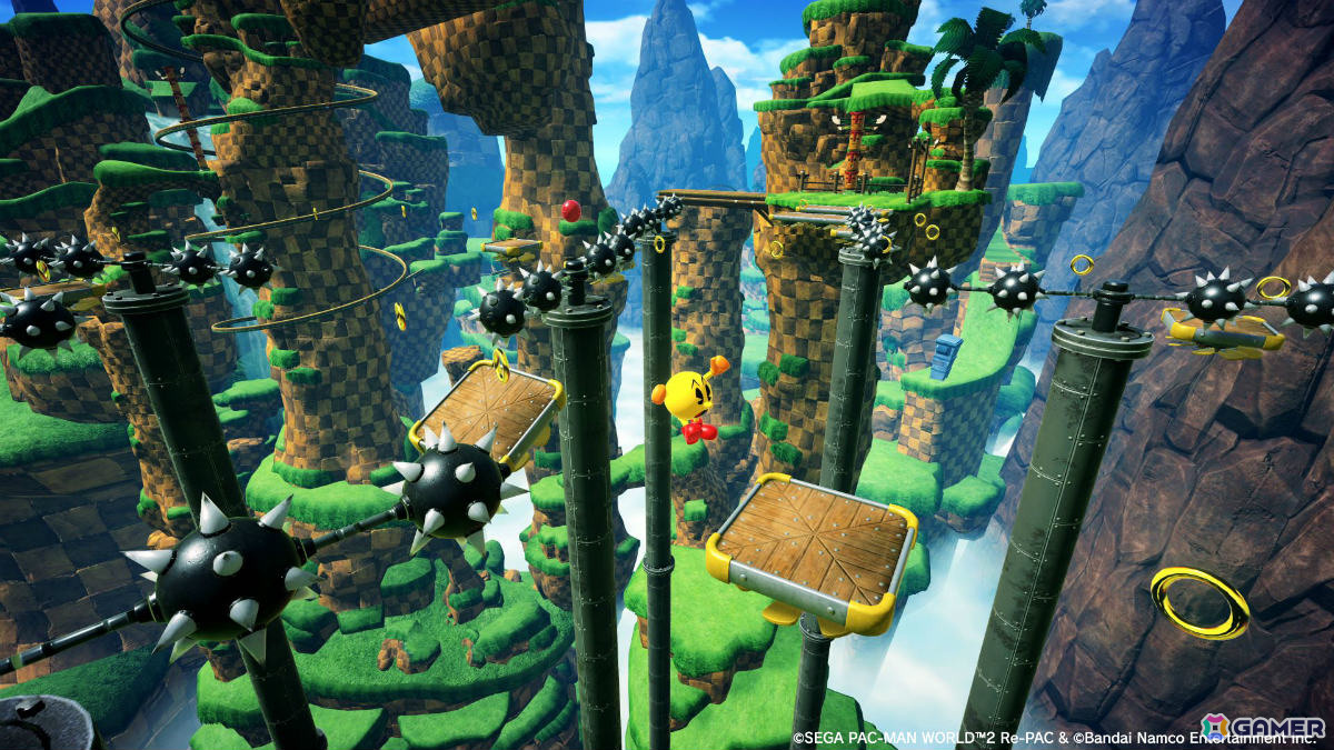 「パックマンワールド2 リ・パック」ソニックとのコラボコンテンツが配信!スピード感溢れるアクションやDr.エッグマンとの対決を楽しめるステージなどを紹介の画像