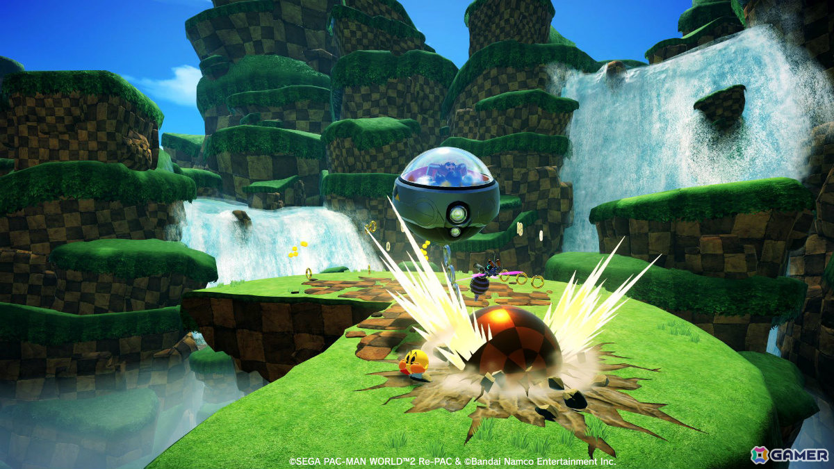 「パックマンワールド2 リ・パック」ソニックとのコラボコンテンツが配信!スピード感溢れるアクションやDr.エッグマンとの対決を楽しめるステージなどを紹介の画像