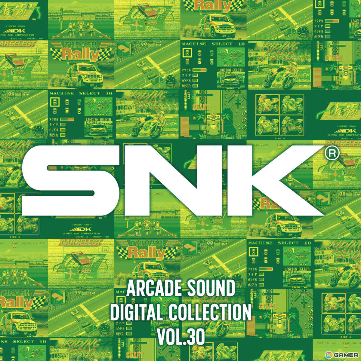 「ライディングヒーロー」「スラッシュラリー」「オーバートップ」のBGMを収録した「SNK ARCADE SOUND DIGITAL COLLECTION Vol.30」が2026年1月28日に発売！の画像2