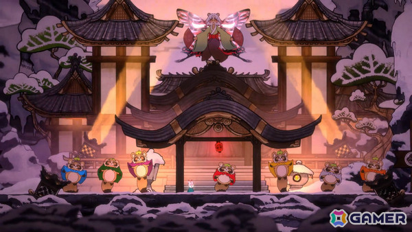 「ボウと月夜の碧い花」無料大型アップデート「タヌキ歌舞伎」が配信！歌舞伎風演出のボスラッシュモードやコレクションドールなど新要素を多数実装の画像