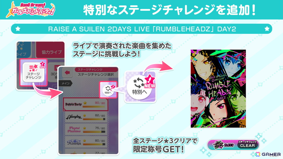 RAISE A SUILEN 2DAYS LIVE「RUMBLEHEADZ」が開催！14th Single