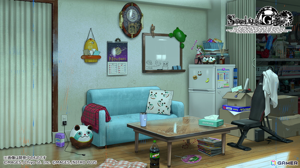 主人公:岡部倫太郎たちの拠点となるラボの室内