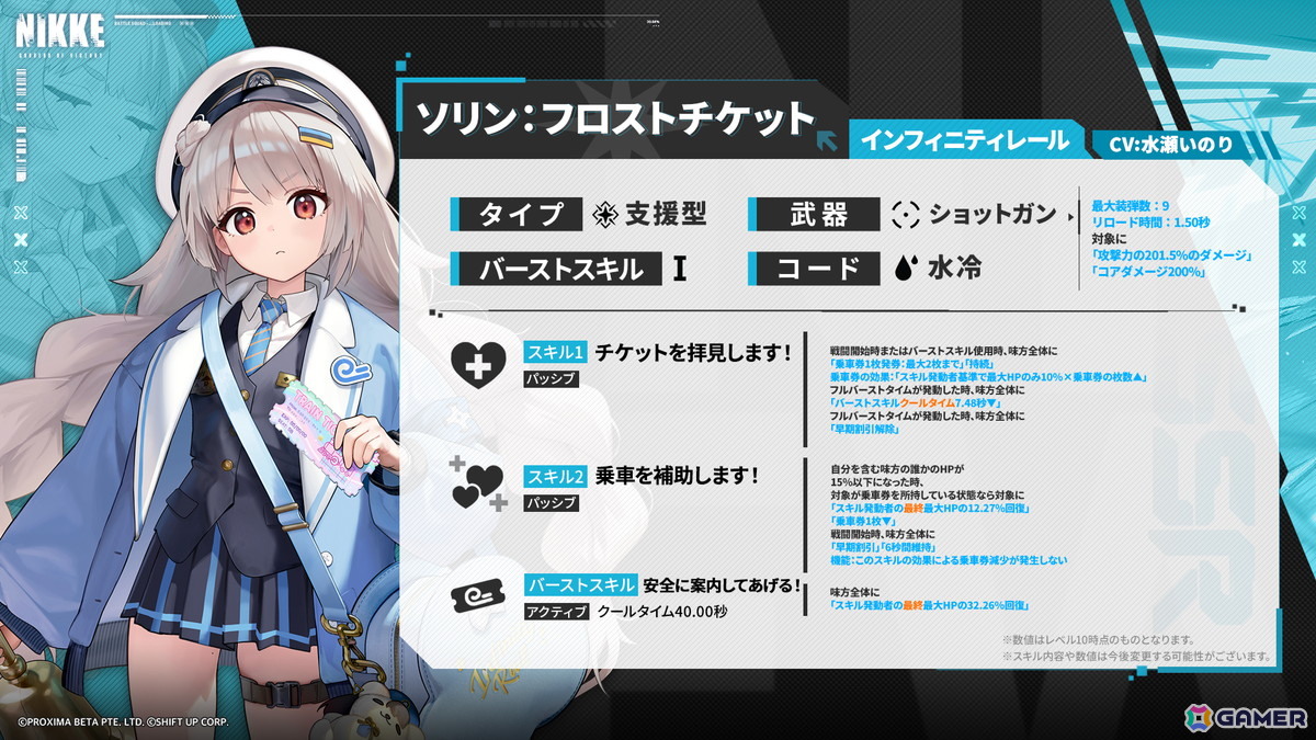 勝利の女神：NIKKE」ソリン：フロストチケット（CV：水瀬いのり）登場
