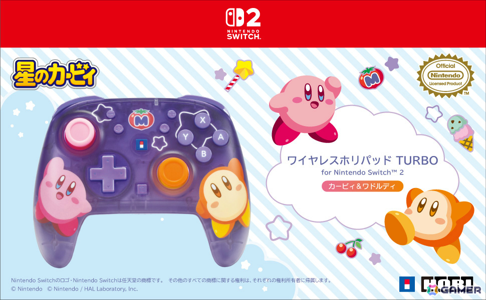 「星のカービィ」ふかふかな手触りのぬいポーチやカービィ＆ワドルディのコントローラーなどホリのSwitch 2向けアイテムが12月に発売！の画像
