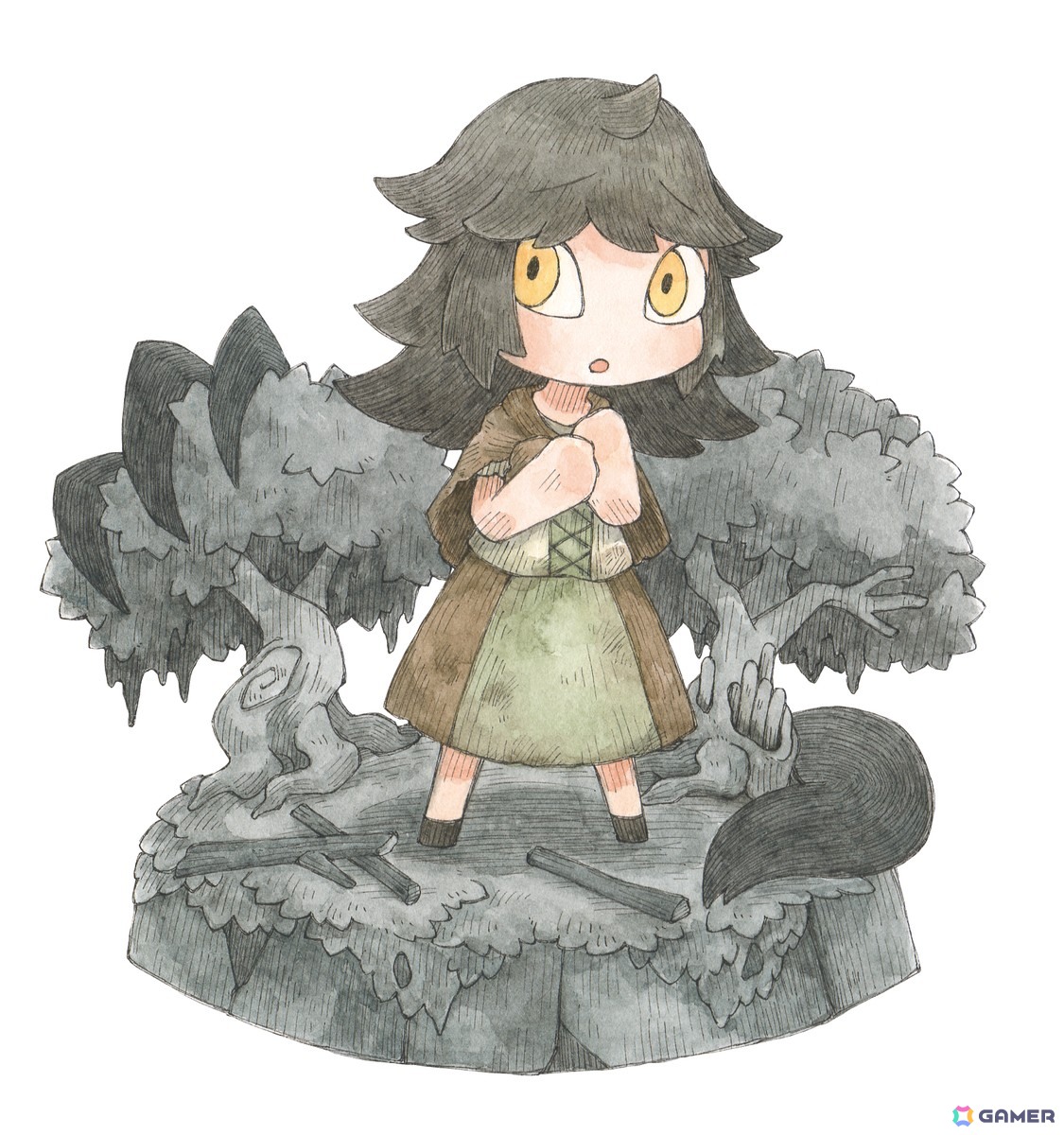 メルヘンをこわすアドベンチャー「シニガミ姫と異書館ノ怪物」が2026年4月30日にPS5/Switch 2/Switchで発売！ヒトと異形の交流を描く“絵本”シリーズの最新作の画像