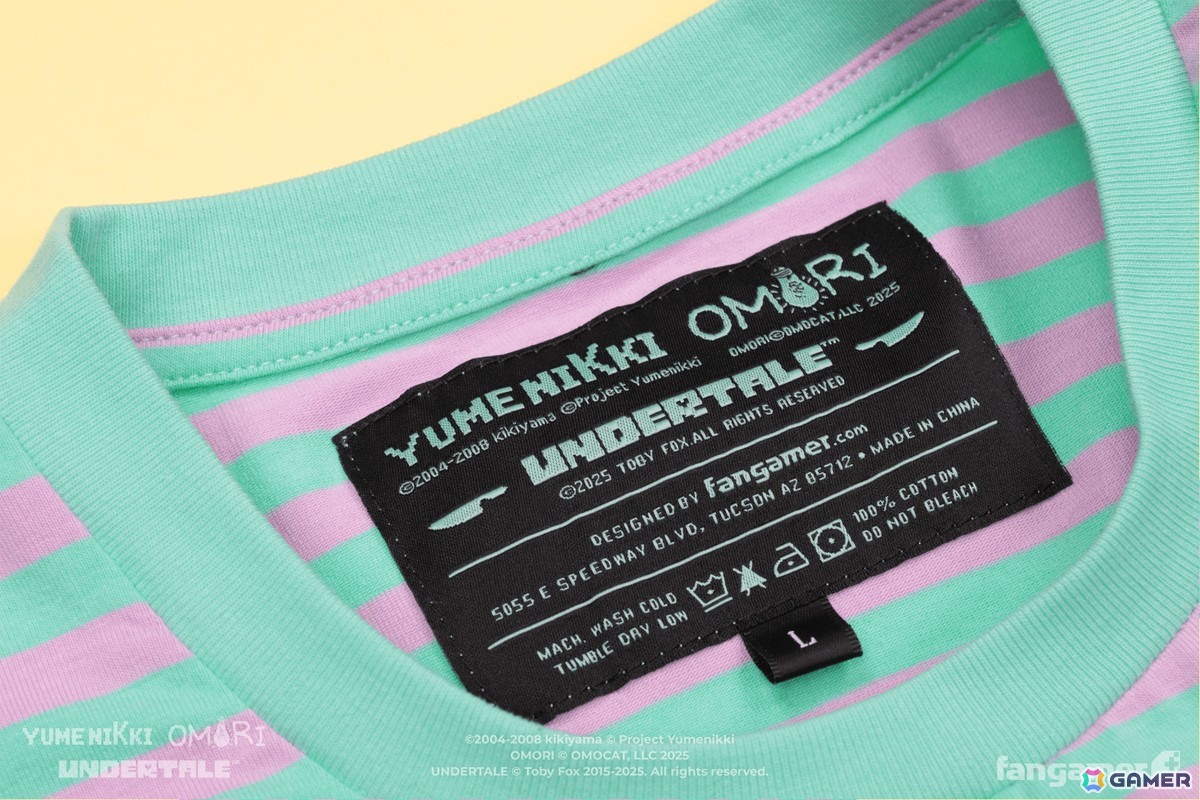 「UNDERTALE」10周年記念の「ゆめにっき」「OMORI」コラボのTシャツが登場！「DELTARUNE」のテナもぬいぐるみにの画像6