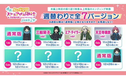 映画「ラブライブ！虹ヶ咲学園スクールアイドル同好会 完結編 第2章」4週目週替わり映像は天王寺璃奈ver.！
