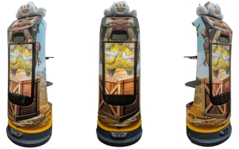 オトモアイルー姿の配膳ロボット・KettyBotがモンハン酒場に登場！楽しげな声を響かせながらメニューをお届け