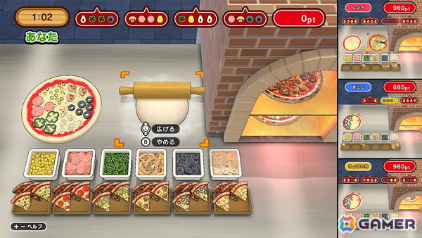 最大4人で遊べるパーティアクション「焼け！ピザマスター」がSwitch/Steamで配信！注文通りにトッピングして美味しいピザを提供しようの画像2
