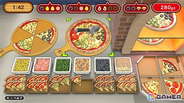 最大4人で遊べるパーティアクション「焼け！ピザマスター」がSwitch/Steamで配信！注文通りにトッピングして美味しいピザを提供しようの画像3