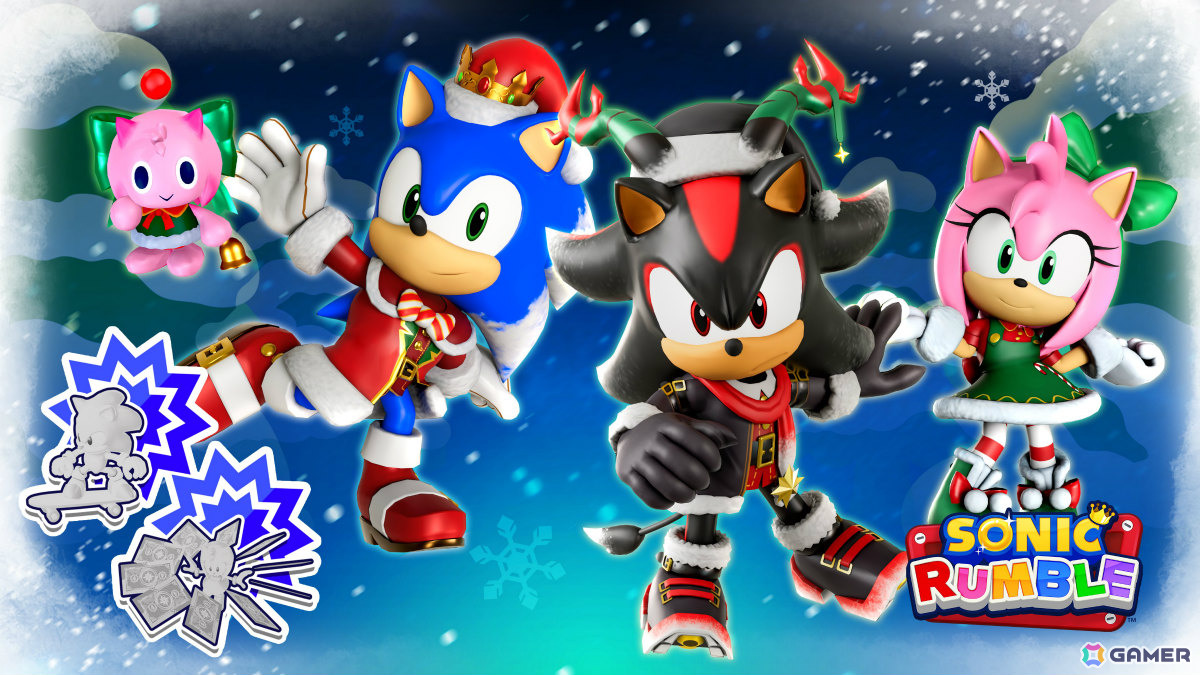 「ソニックランブル」ハッピーホリデー2025イベントが開催！ソニックやシャドウ、ナックルズ、エミーのクリスマススキンをゲットしようの画像