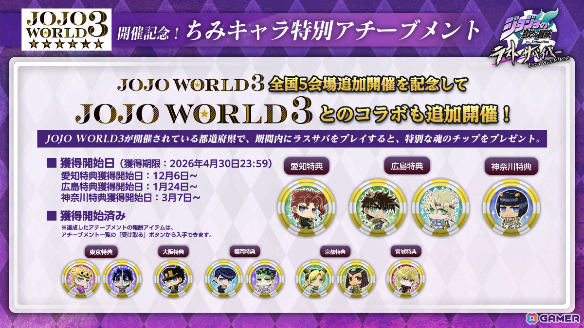 「ジョジョの奇妙な冒険 ラストサバイバー」ディオ・ブランドーが12月3日に参戦！限定アイテムなどが報酬のチャレンジイベントも開催の画像