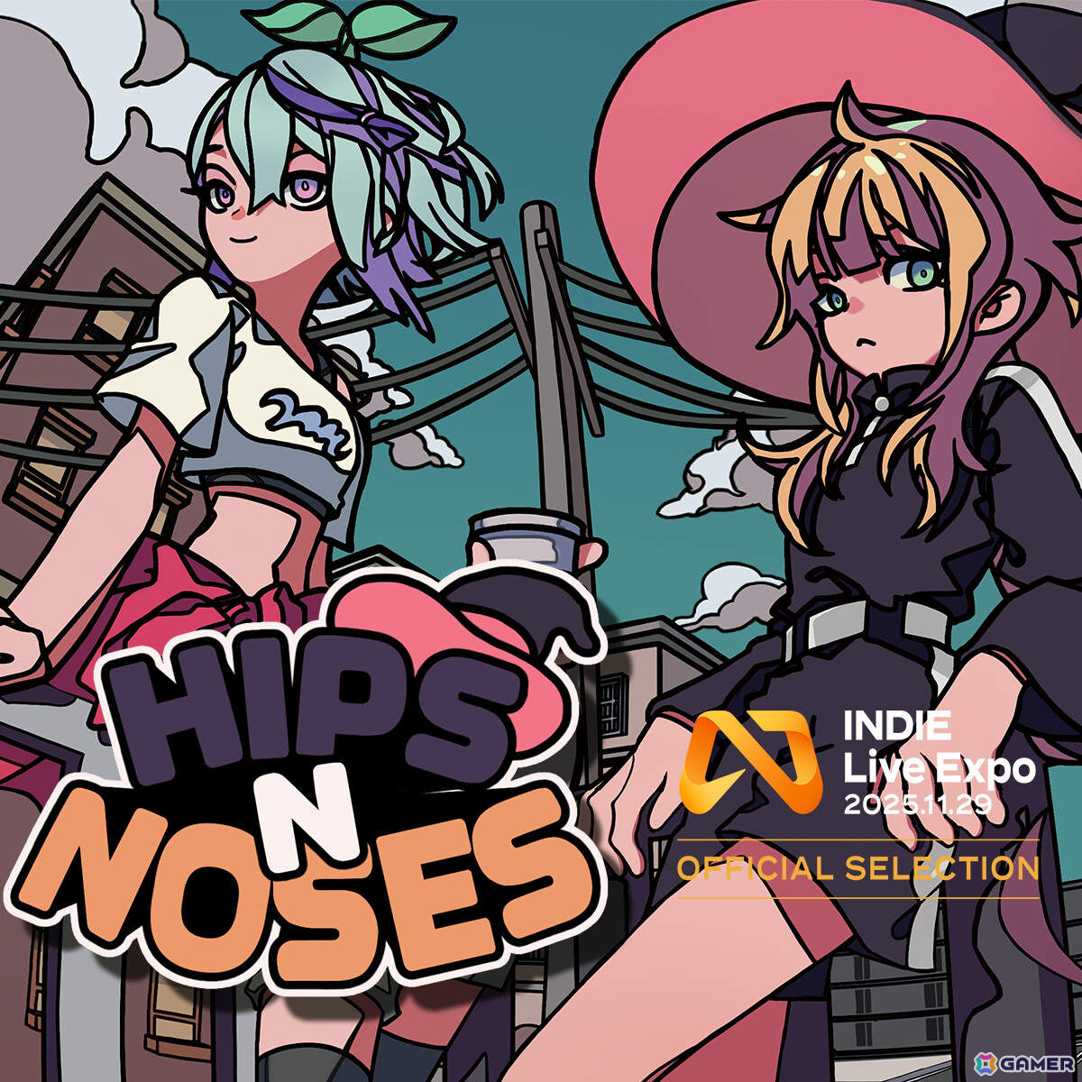 記憶を取り戻すカフェ経営×ローグライクアクション「HIPS N' NOSES」のゲームプレイ映像がIndie Live Expo 2025にて公開!の画像