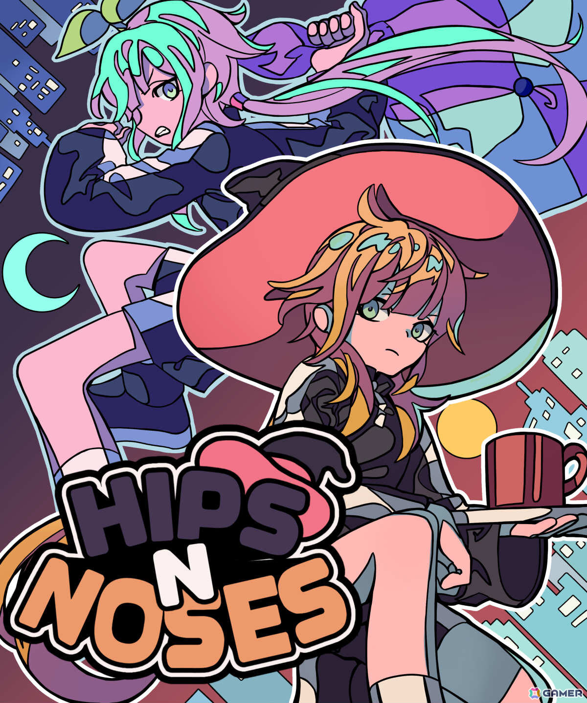 記憶を取り戻すカフェ経営×ローグライクアクション「HIPS N' NOSES」のゲームプレイ映像がIndie Live Expo 2025にて公開!の画像