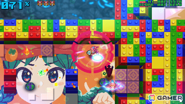 パネルを破壊して女の子たちを救うツインスティックSTG「Z-GYUBAAN!」のSteamページが公開の画像10