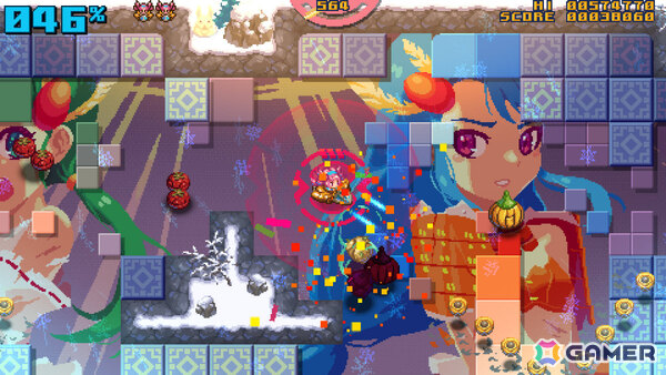 パネルを破壊して女の子たちを救うツインスティックSTG「Z-GYUBAAN!」のSteamページが公開の画像6