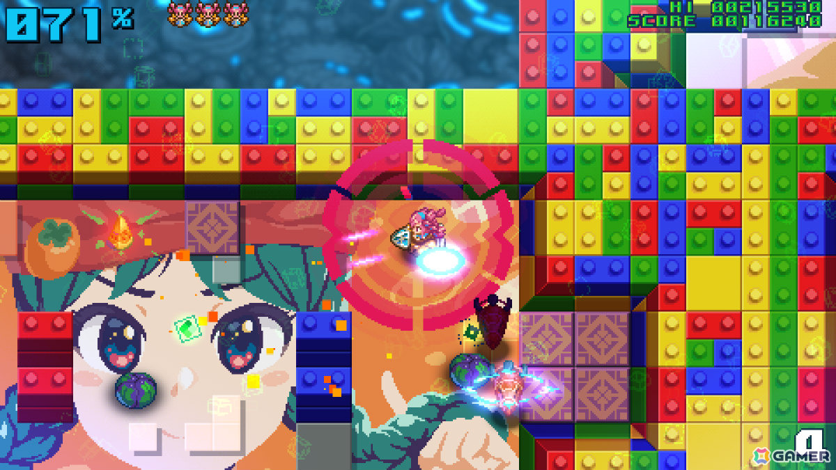 パネルを破壊して女の子たちを救うツインスティックSTG「Z-GYUBAAN!」のSteamページが公開の画像