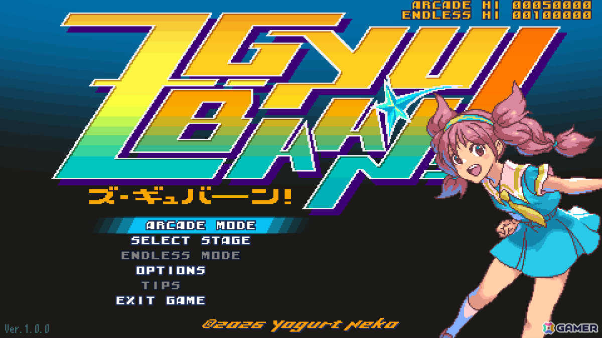 パネルを破壊して女の子たちを救うツインスティックSTG「Z-GYUBAAN!」のSteamページが公開の画像