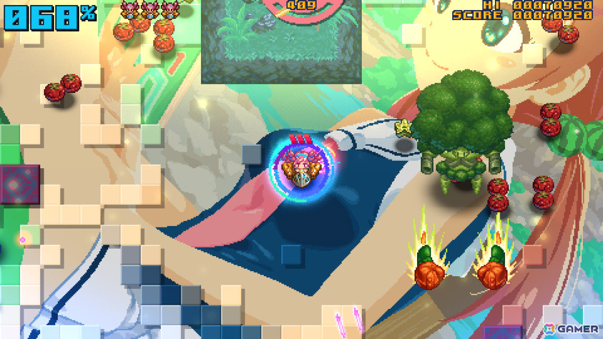 パネルを破壊して女の子たちを救うツインスティックSTG「Z-GYUBAAN!」のSteamページが公開の画像