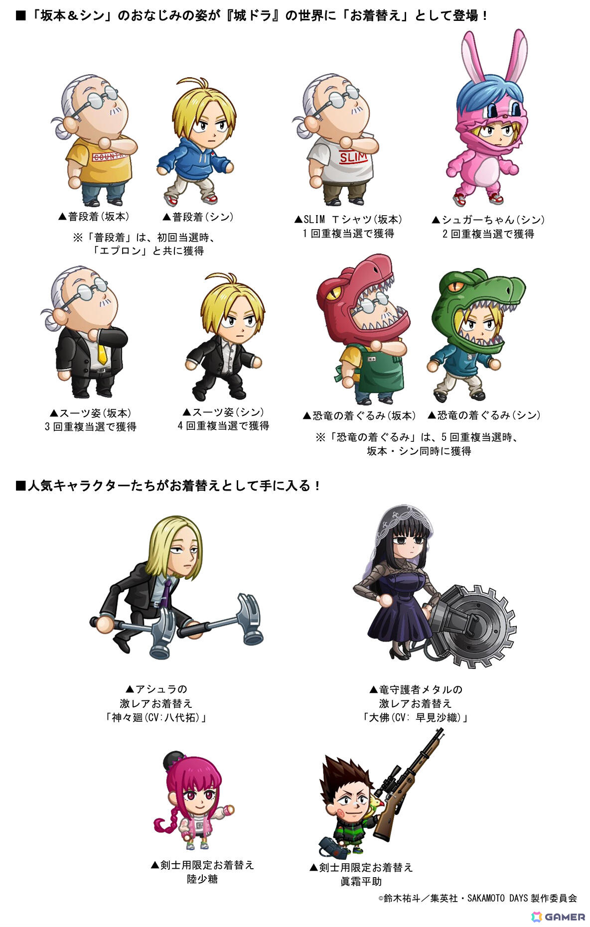 「城とドラゴン」×TVアニメ「SAKAMOTO DAYS」の初コラボが開催！坂本＆シンが限定キャラとして参戦の画像3