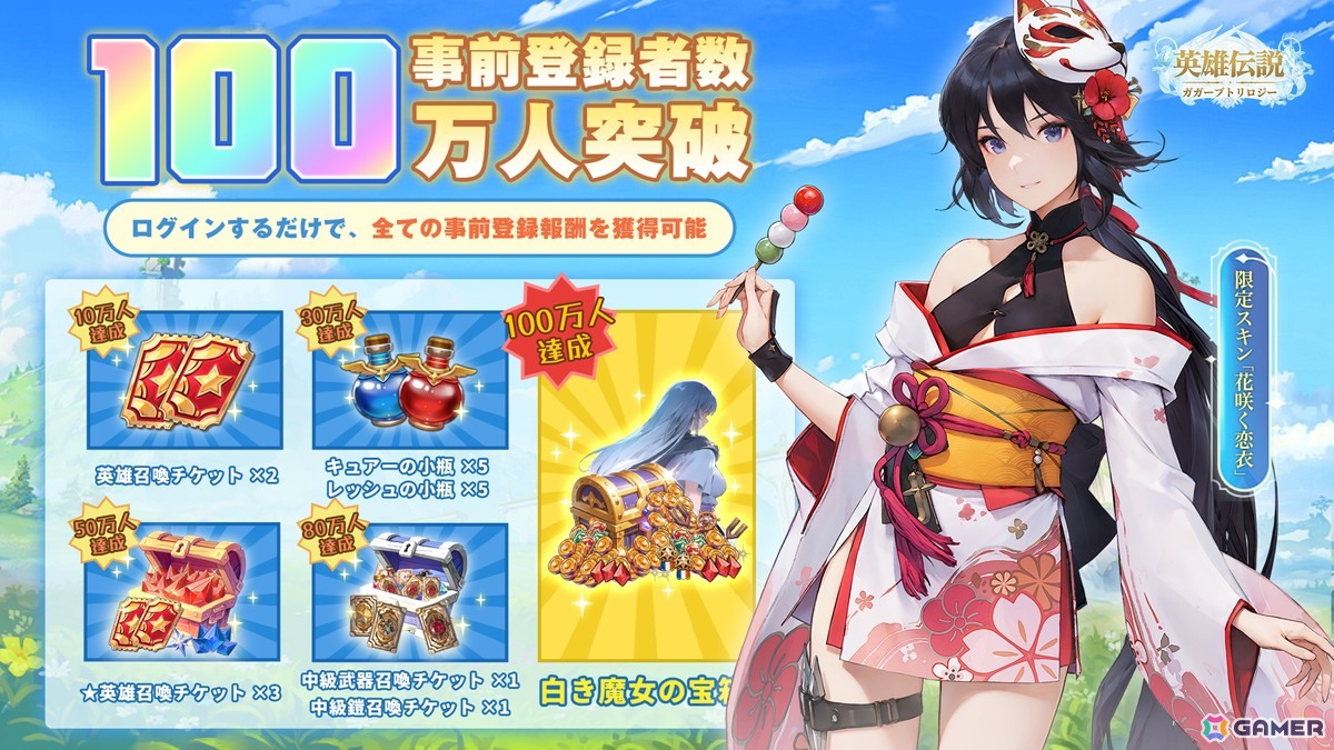 「英雄伝説ガガーブトリロジー」の正式リリース日が12月3日に決定！事前登録者数は100万人を突破の画像