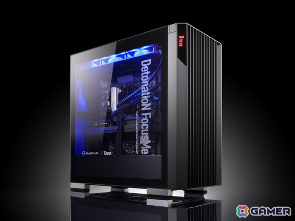 G TUNEより「DetonatioN FocusMe」コラボレーションモデル3機種が販売！ロゴ入りのオリジナルサイドパネルとDFMのチームカラーであるブルーのLEDを搭載の画像1